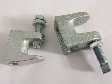 GIRDER CLAMPS FOR THREADED ROD  SIZES M8, M10, M12  MALLEABLE IRON  - BZP FINISH