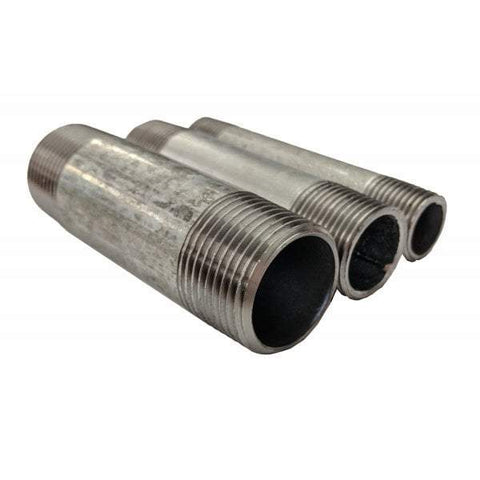 GALVANISED PRE CUT PIPE up to 900mm - THREADED BOTH ENDS