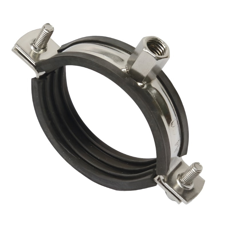 Stainless Steel 316 EPDM Lined Pipe Clip  - Dual Boss M8 & M10