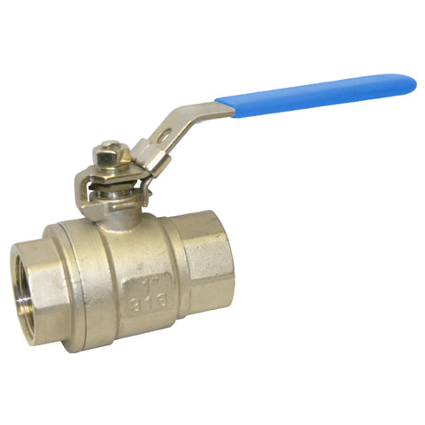 STAINLESS STEEL 316 BSPP 2 PIECE LEVER BALL VALVE.