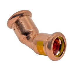 Copper Gas 'M' Profile Press 45° Obtuse Elbow
