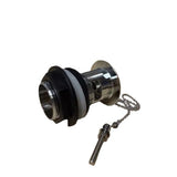 1 1/4" Chrome Plated Slotted Brass Basin Waste, Plug, Chain & Stay 1