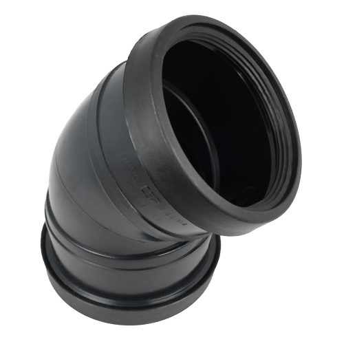 Soil Pipe Double Socket  45° Bend Pushfit - 110mm