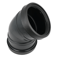 Soil Pipe Double Socket  45° Bend Pushfit - 110mm