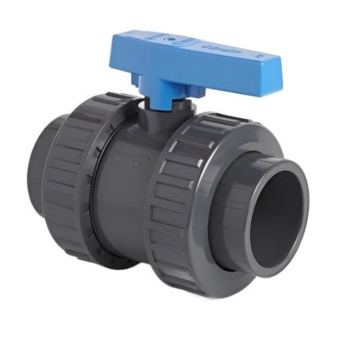 u-PVC Standard Double Union Plain Ball Valve- EPDM