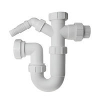 Adjustable Swivel P Trap w/ Outlet nozzle + Hose Connector