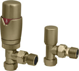 Angled TRV & Lockshield Brushed Brass