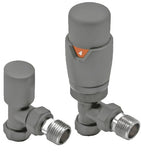 Angled TRV & Lockshield RAL7012