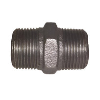 Black Malleable Iron Hex Nipple BSPT