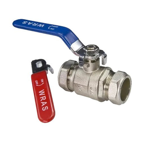 Brass Lever Ball Valve - Compression End - Full Bore