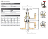 Bronze Globe Valve - Angle Pattern Data Sheet
