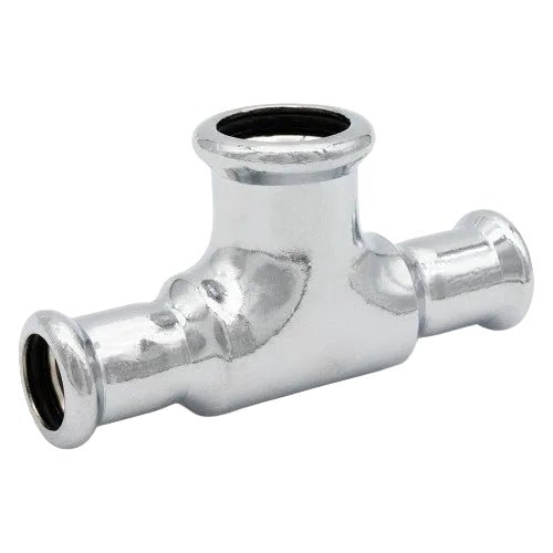 Copper Chrome Press Reduced Ends Tee