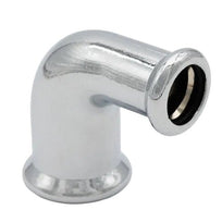 Copper Chrome Press Reducing Elbow - 22 x 15mm