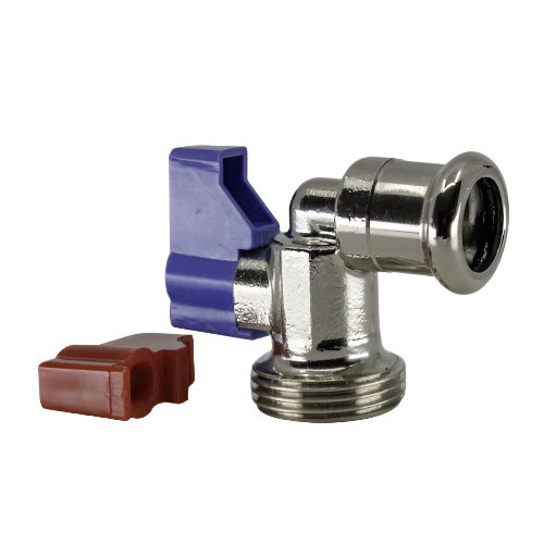 Copper Press Angled Washing Machine Valve