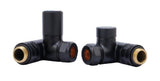 Dual Fuel Corner Radiator Valve Black