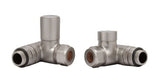 Dual Fuel Corner Radiator Valve Brushed Nickel