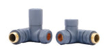 Dual Fuel Corner Radiator Valve RAL7012