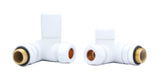 Dual Fuel Corner Radiator Valve White