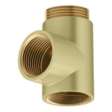 Dual Fuel Tee Piece Brushed Brass