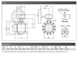 Ductile Iron Ball Valve - Flanged PN16 - Direct Mount - Brass Ball & Stem - NBR Data Sheet 3