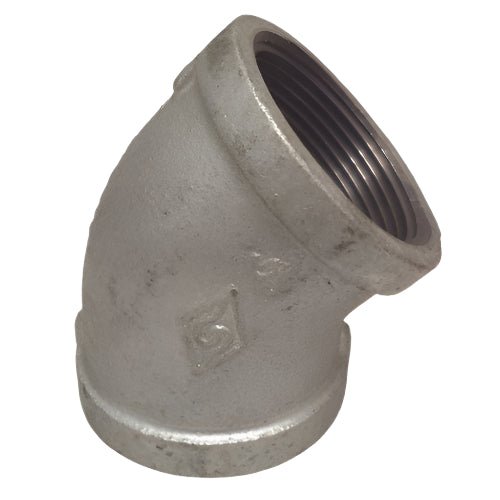 Galvanised Malleable Iron 45° Elbow BSPT