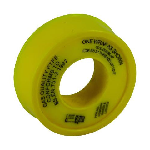 Gas PTFE Thread Tape One Wrap - 5 meter x 12mm
