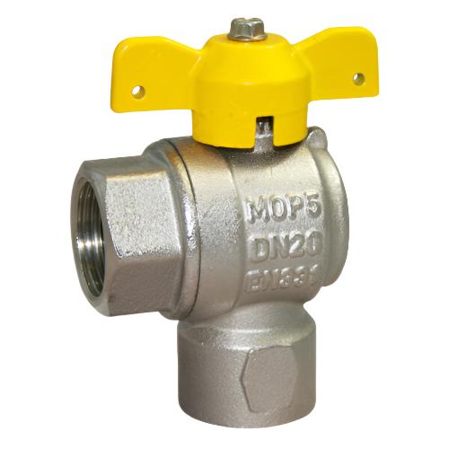 Brass Angle Pattern Ball Valve - BSPP Female