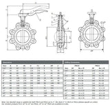 Lugged & Tapped Butterfly Valve - Stainless Steel Disc - PTFE Liner Data Sheet 2
