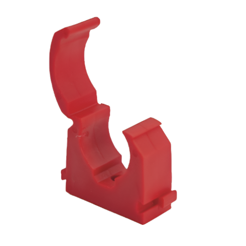 RED SINGLE HINGED CLIP - PACK OF 10
