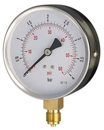 Pressure Gauge - 50mm Dial - 1/8" BSPT Bottom Connection