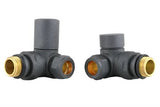 Round Corner Radiator Valve Anthracite
