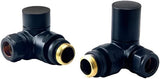 Round Corner Radiator Valve Black