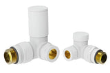 Round Corner Radiator Valve White
