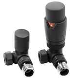 Round Corner TRV & Lockshield Anthracite 