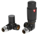 Round Corner TRV & Lockshield Black