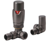 Round Corner TRV & Lockshield Brushed Gunmetal