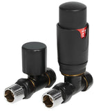 Round Straight TRV & Lockshield Black