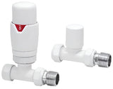 Round Straight TRV & Lockshield White