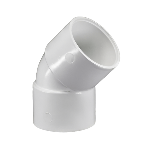 Solvent Waste 45° Elbow (White/Black)