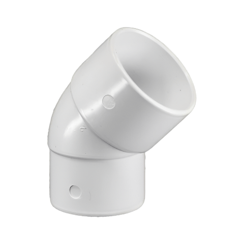 Solvent Waste 45° M/F Elbow (White/Black)