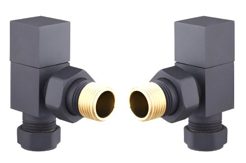 Square Angled Radiator Valve (Pair)