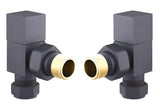 Square Angled Radiator Valve Anthracite