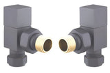 Square Angled Radiator Valve RAL7012