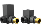 Square Corner Radiator Valve Anthracite