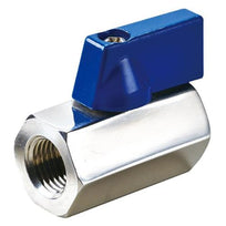 Stainless Steel 316 BSPP Mini Ball Valve - Female x Female