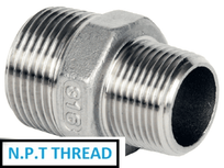 Stainless Steel 316 Reducing Hexagon Nipple - NPT