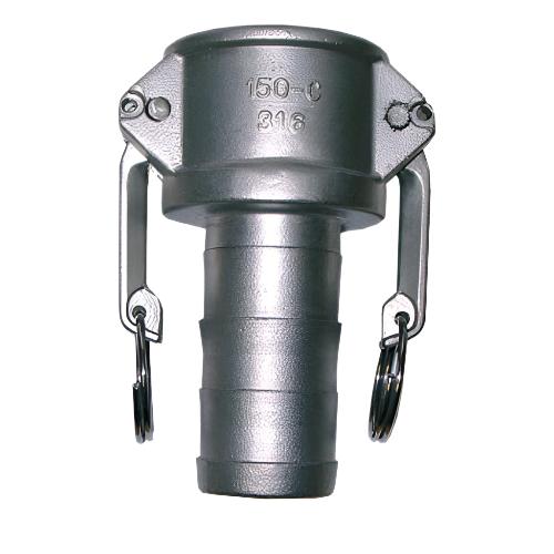 Stainless Camlock Fitting - Part C - Female Adaptor X Hosetail