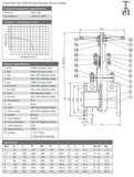 Stainless Steel Gate Valve - Flanged ANSI 150 Data Sheet
