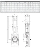 Stainless Steel Knife Gate Valve - Unidirectional - Double Acting Actuator Data Sheet 2