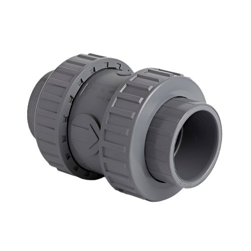 ABS Plain Double Union Spring Check Valve - EPDM Seal